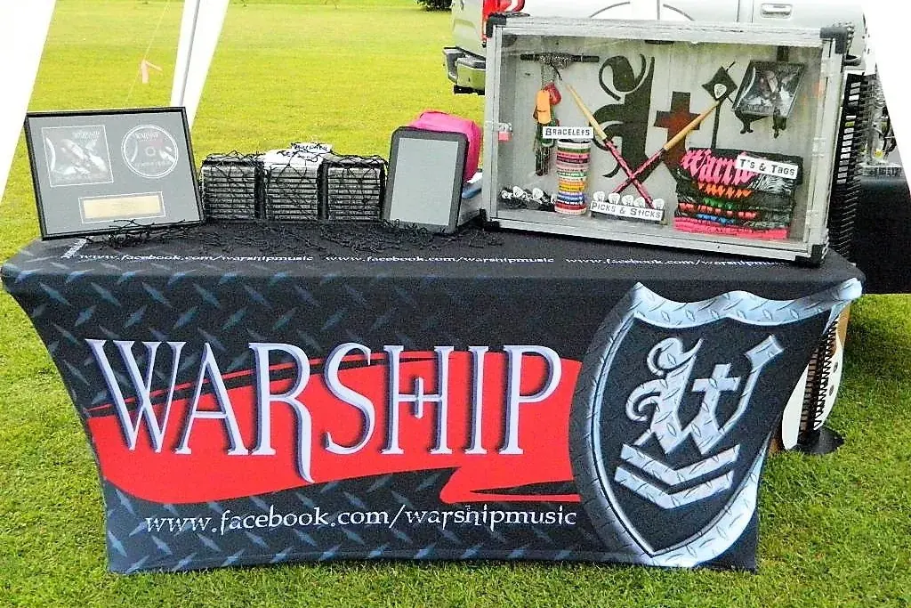 Custom Tablecovers customer work by Tennessee Sign Company